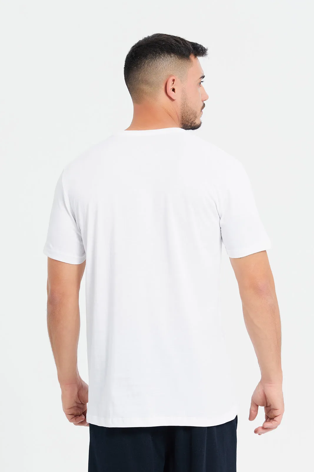 Men White Seasons Print Graphic T-Shirt sold by Redtag product image thumbnail 3