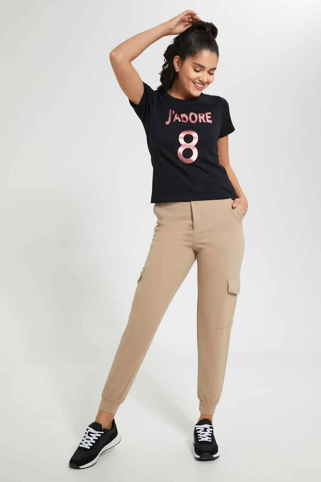 Black J'adore Print T-Shirt sold by Redtag product image thumbnail 2