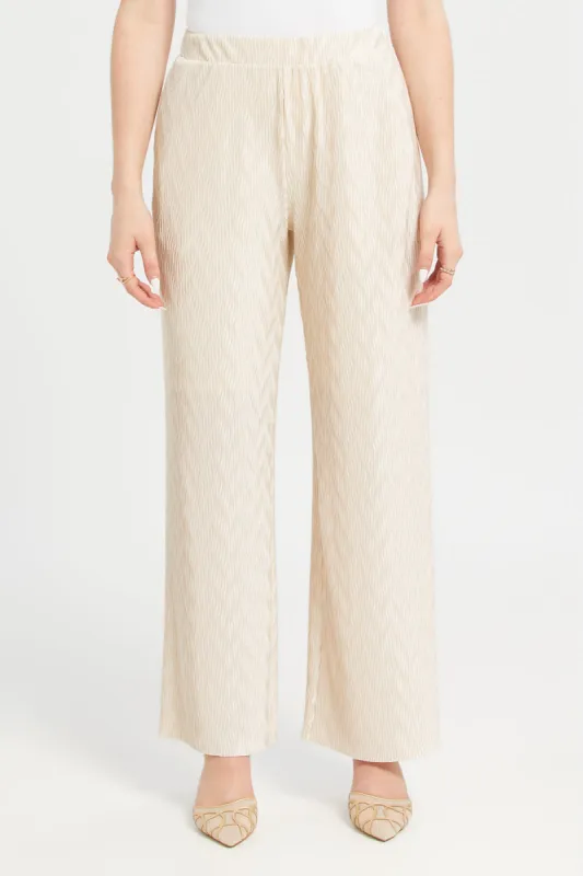 Plisse Elasticaed  Trouser sold by Redtag
