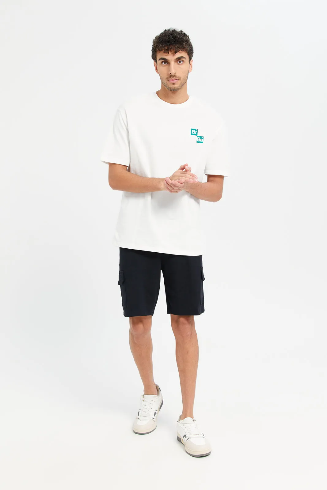 Men White Oversize Breaking Bad Terry T-Shirt sold by Redtag product image thumbnail 2