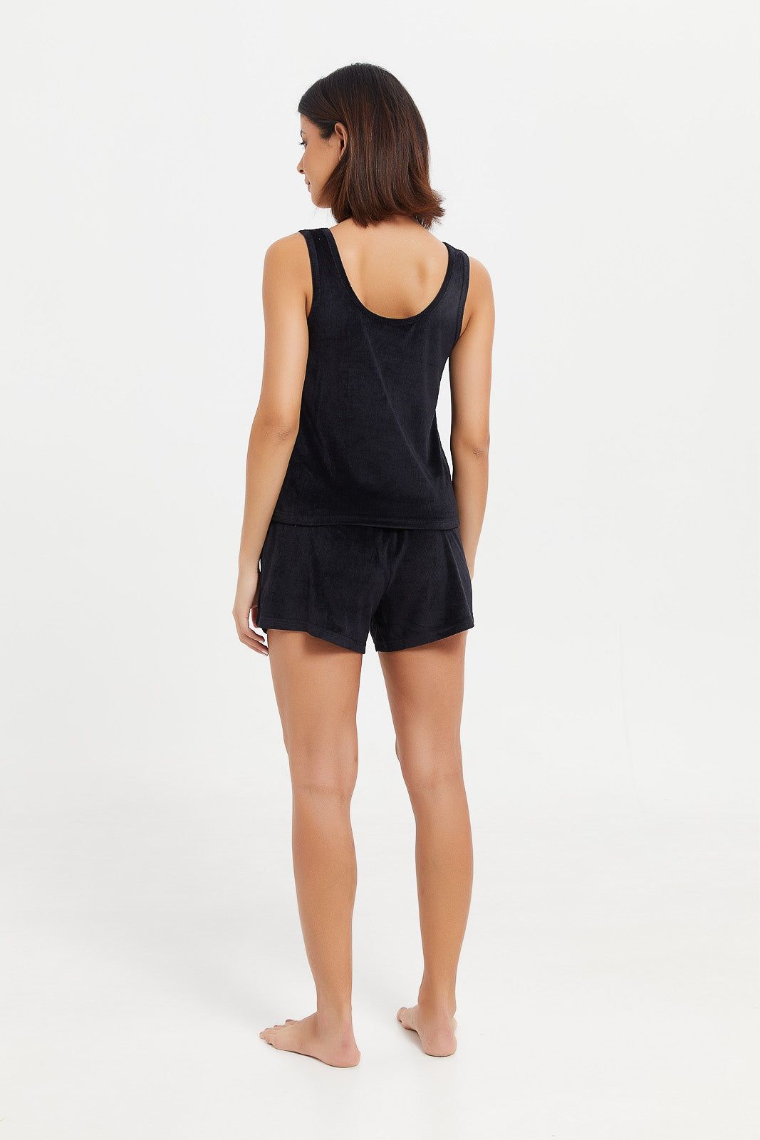 Women Black Ribbed Cami Set (2 Piece) sold by Redtag product image thumbnail 4