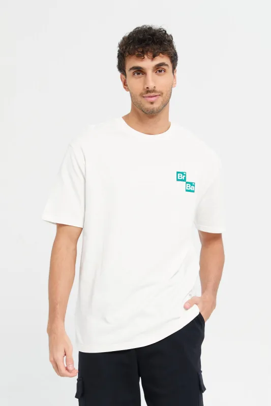 Men White Oversize Breaking Bad Terry T-Shirt sold by Redtag