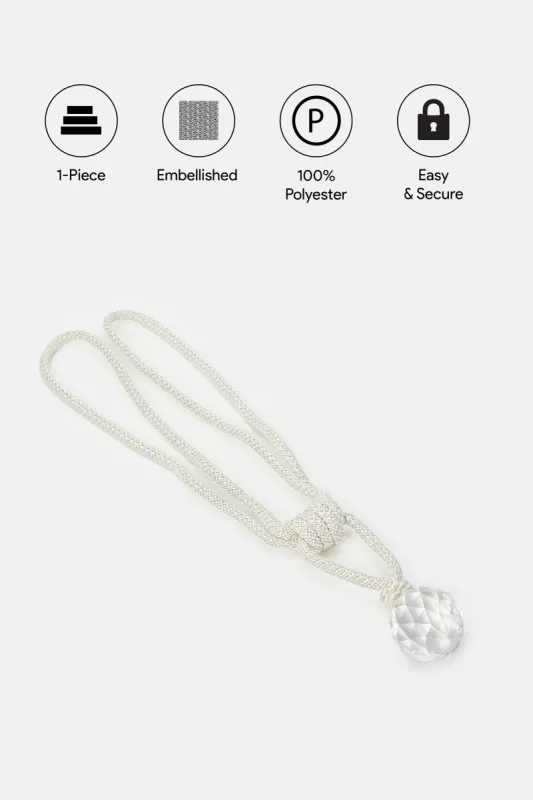 Ivory Tie-Back With Crystal sold by Redtag