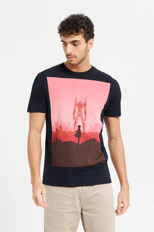 Men Black Graphic T-Shirt sold by Redtag