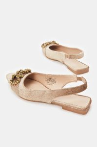 Women Beige Velvet Slingback sold by Redtag