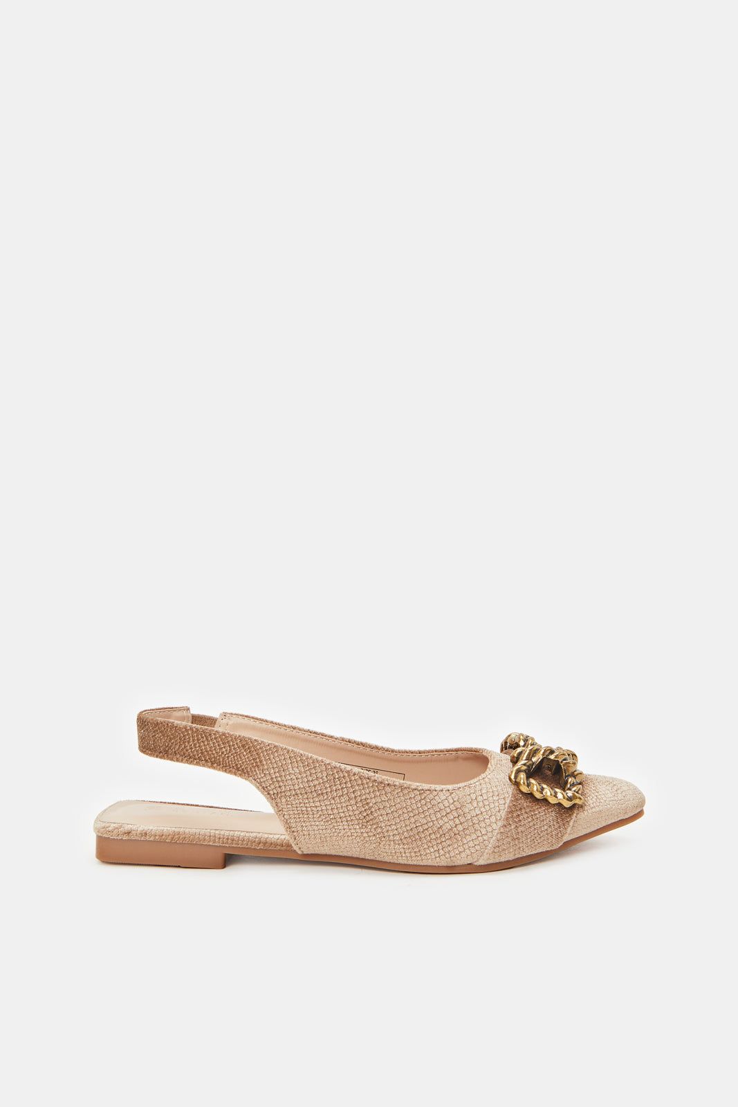 Women Beige Velvet Slingback sold by Redtag