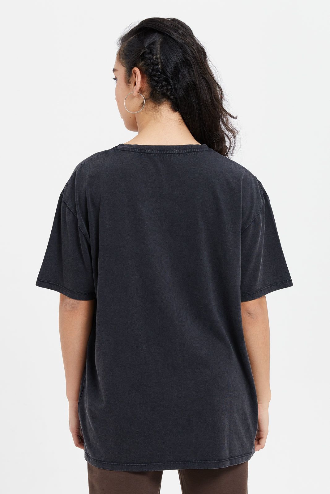 Women Charcoal Acid Wash Printed T-Shirt sold by Redtag product image thumbnail 3