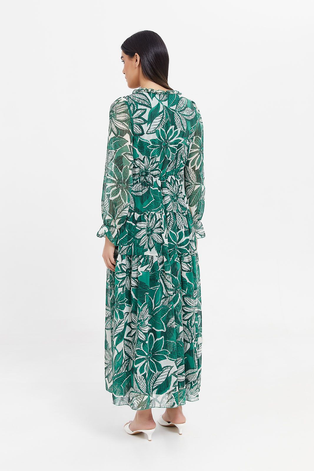 Women Green Floral Print Dress sold by Redtag product image thumbnail 2