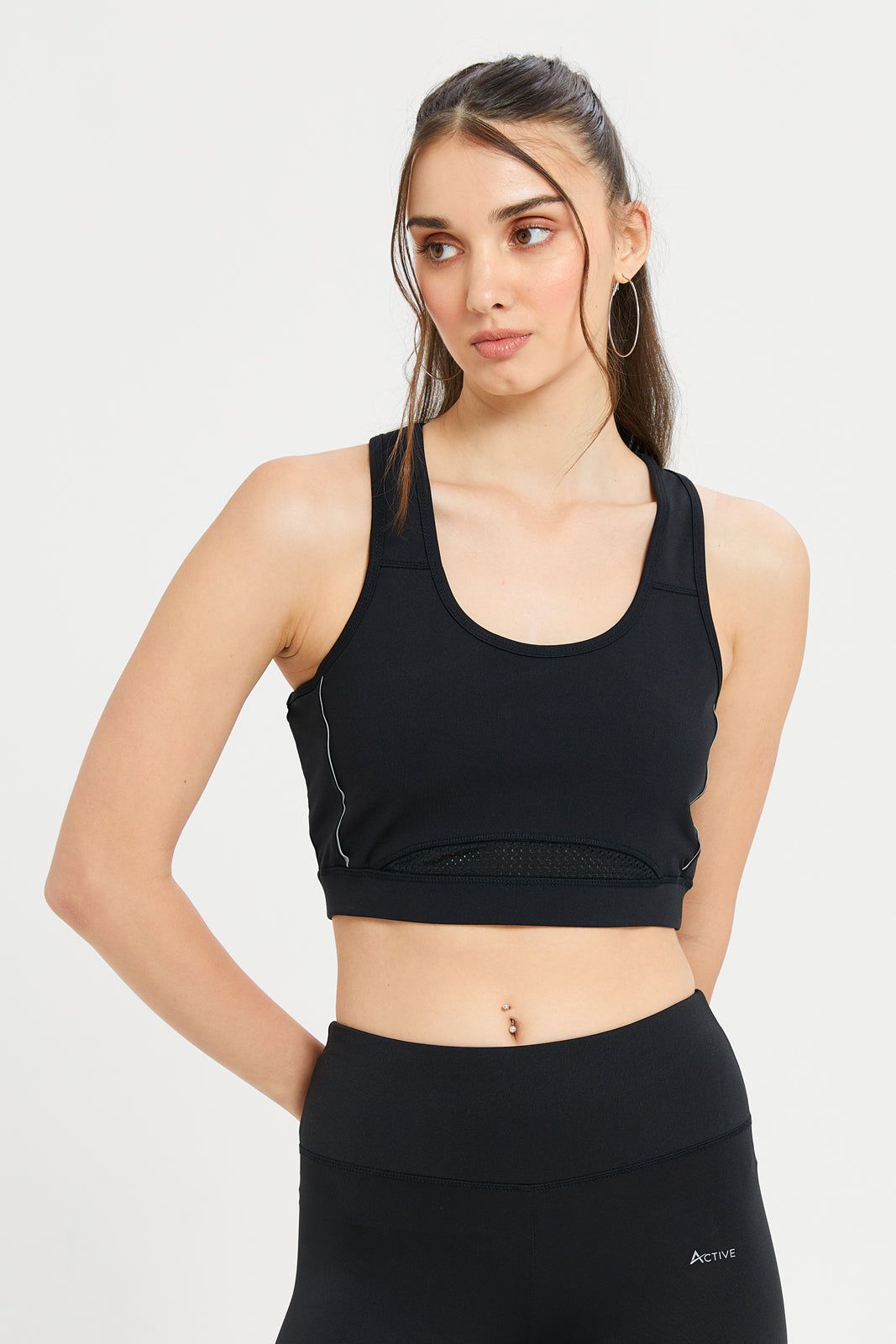 Women Black Sports Bra sold by Redtag