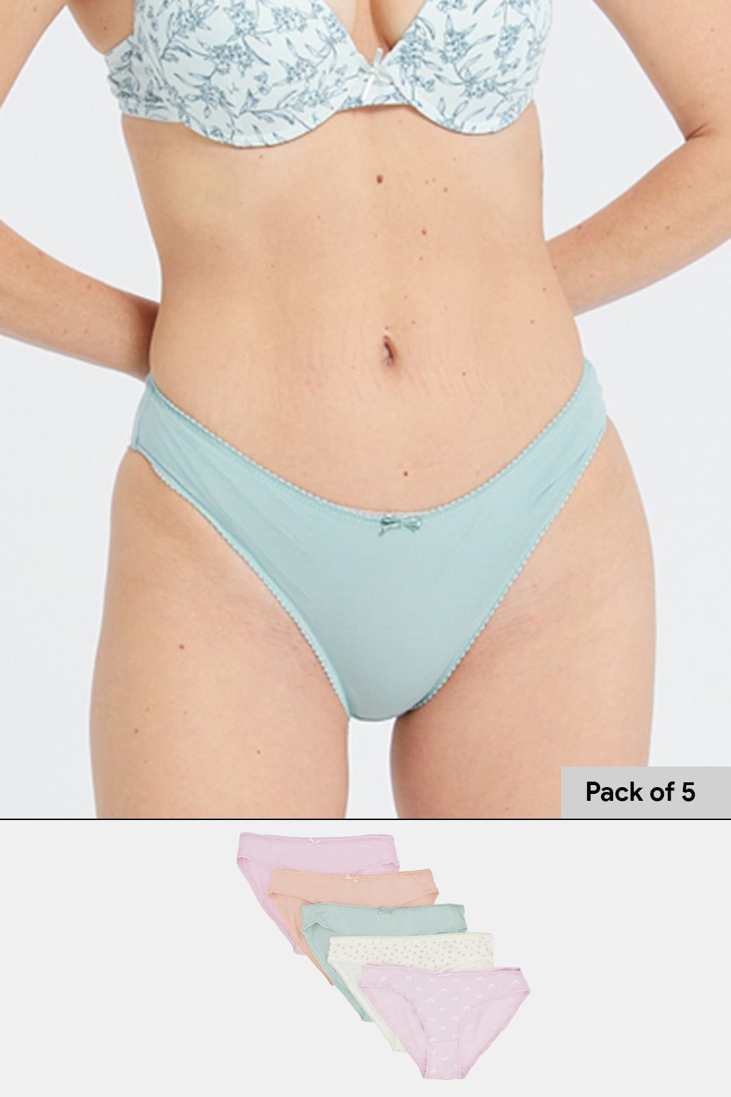 Women Assorted Bikini Brief Set (Pack Of 5) sold by Redtag product image thumbnail 3