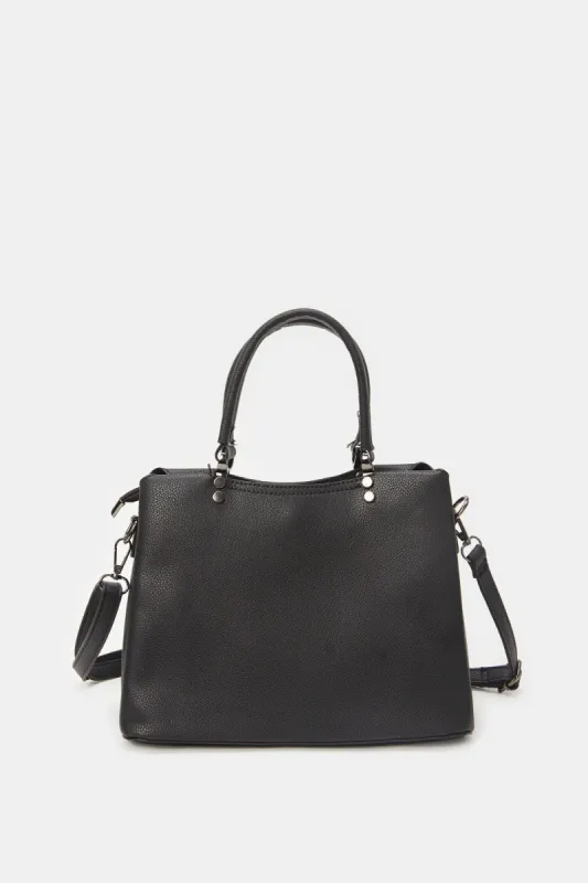 Women Black Day Bag sold by Redtag