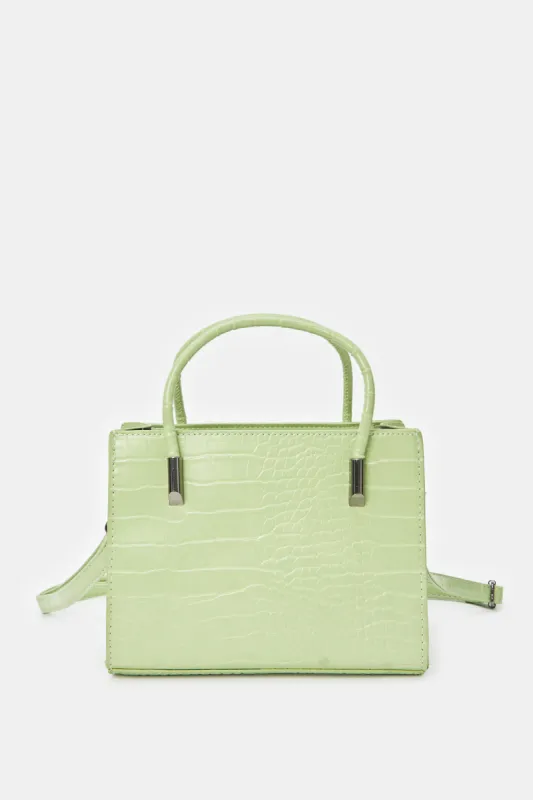 Women Mint Textured Messenger Bag sold by Redtag
