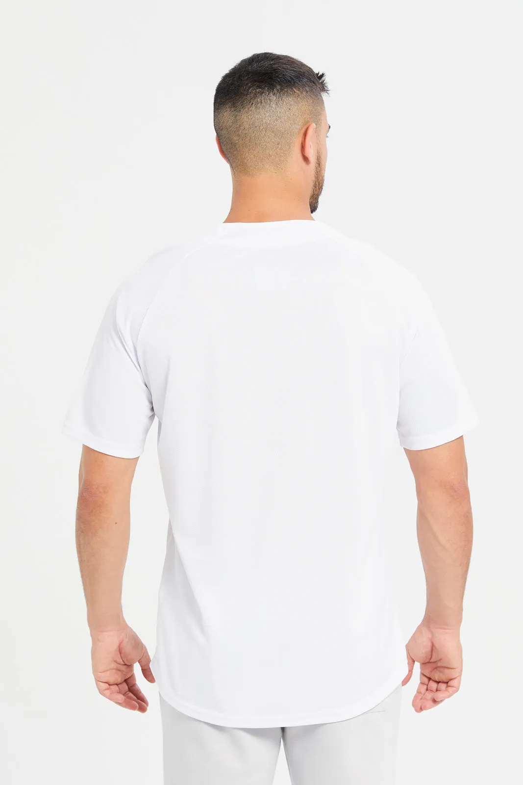 Men White Dodgers Active T-Shirt sold by Redtag product image thumbnail 3