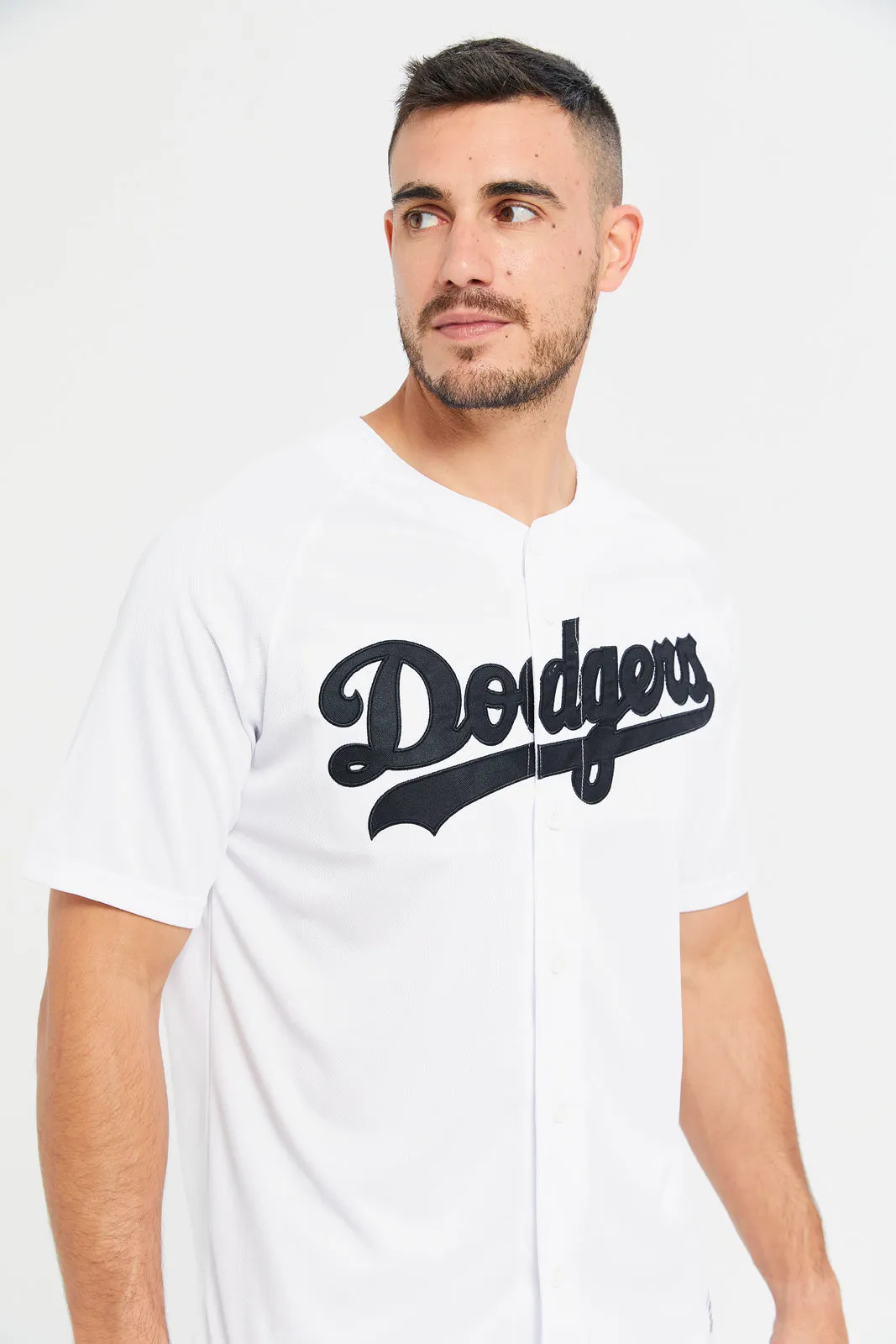 Men White Dodgers Active T-Shirt sold by Redtag product image thumbnail 4