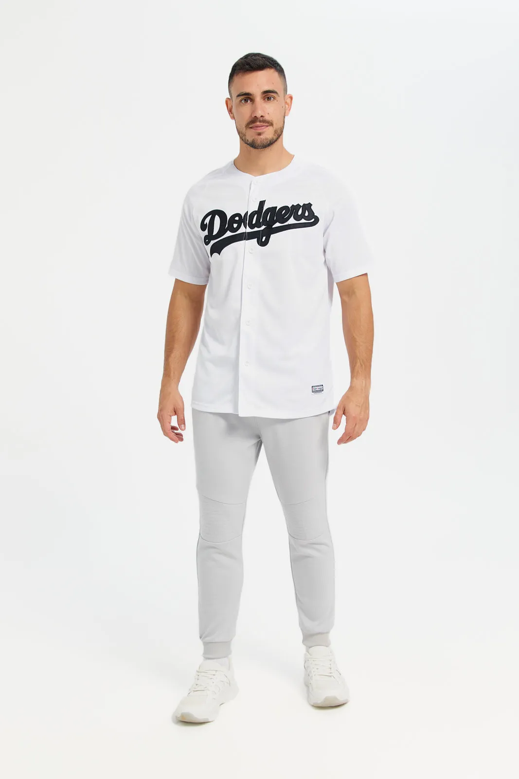 Men White Dodgers Active T-Shirt sold by Redtag product image thumbnail 2