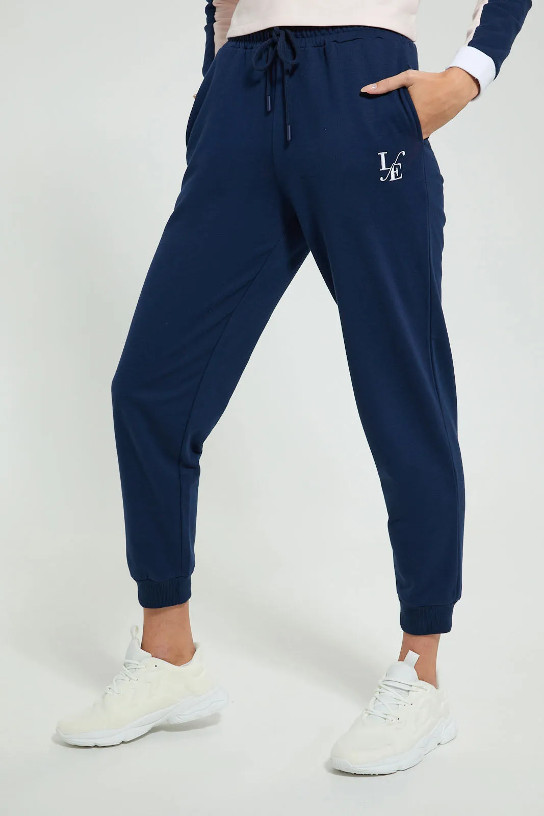 Navy Placement Print Jogger sold by Redtag product image thumbnail 2