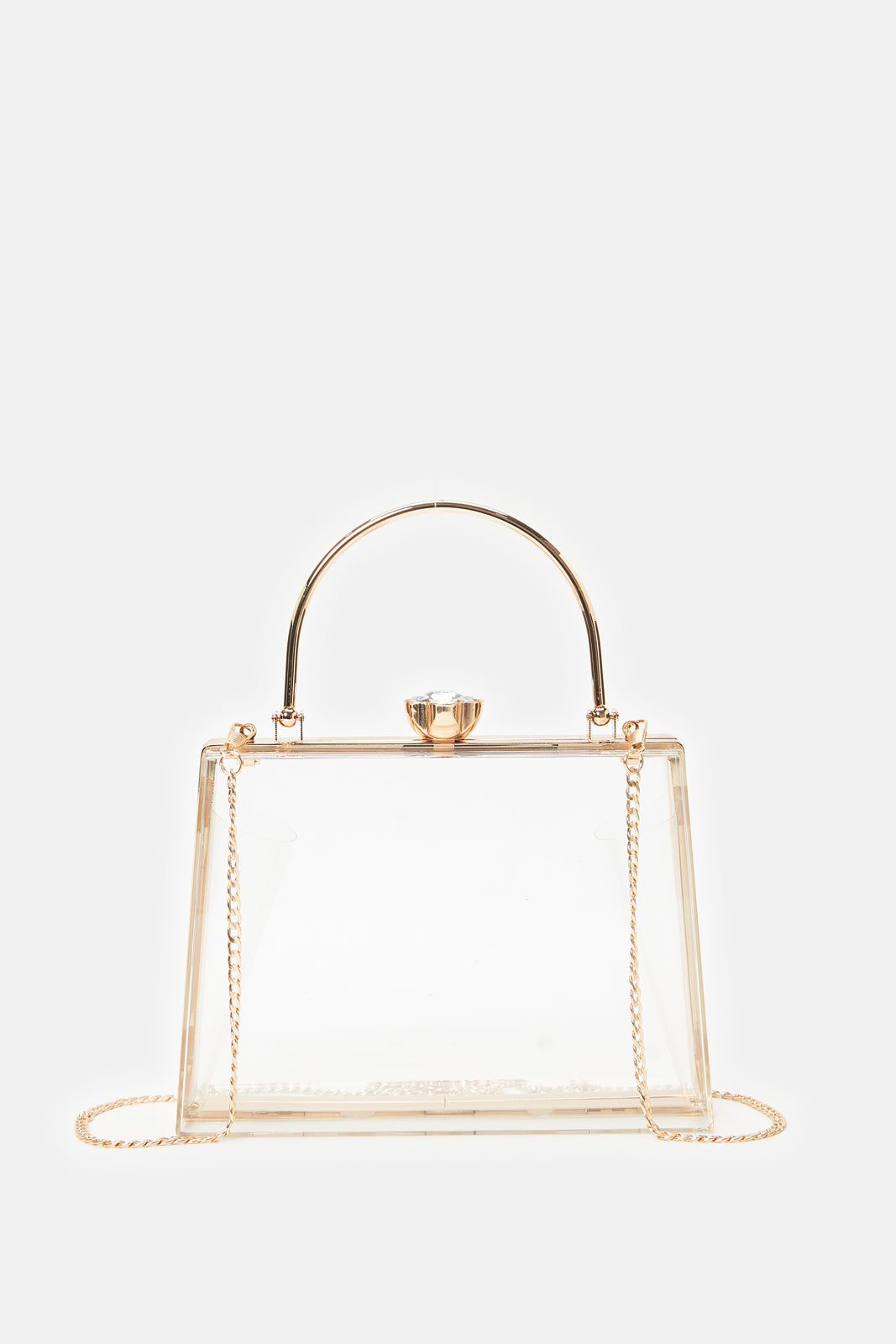 Women Clear Embellished Clutch Bag sold by Redtag