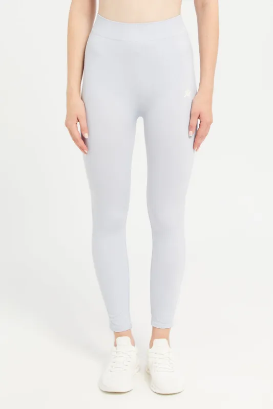 Women Lilac Perfomance Active Leggings Badge Detailing sold by Redtag