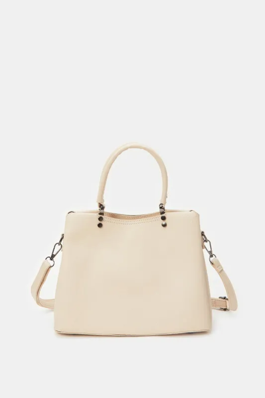 Women Beige Day Bag sold by Redtag