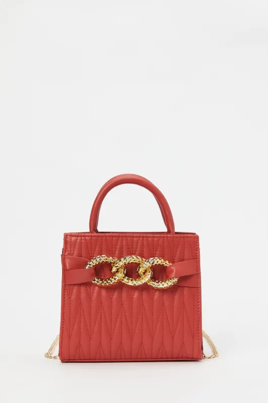 Women Red Embellished Messenger Bag sold by Redtag