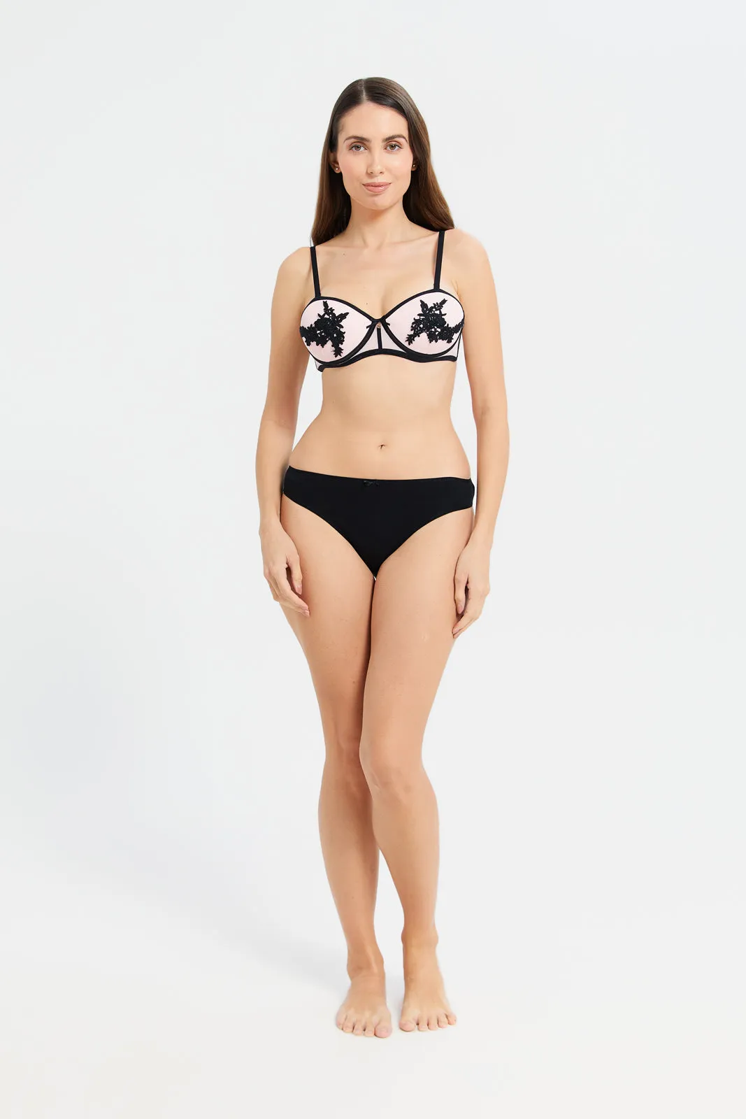 Women Pink And Black Boudoir Balconette Bras (Pack of 2) sold by Redtag product image thumbnail 5