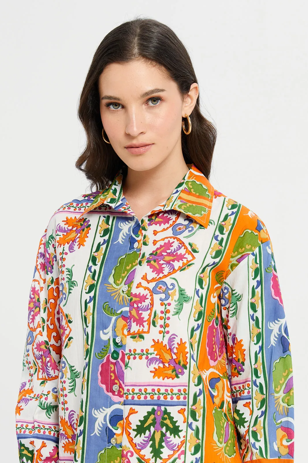 Women White Printed Oversize Shirt sold by Redtag product image thumbnail 4