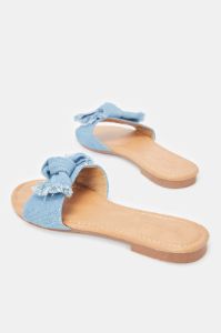 Women Blue Denim Bow Mule sold by Redtag