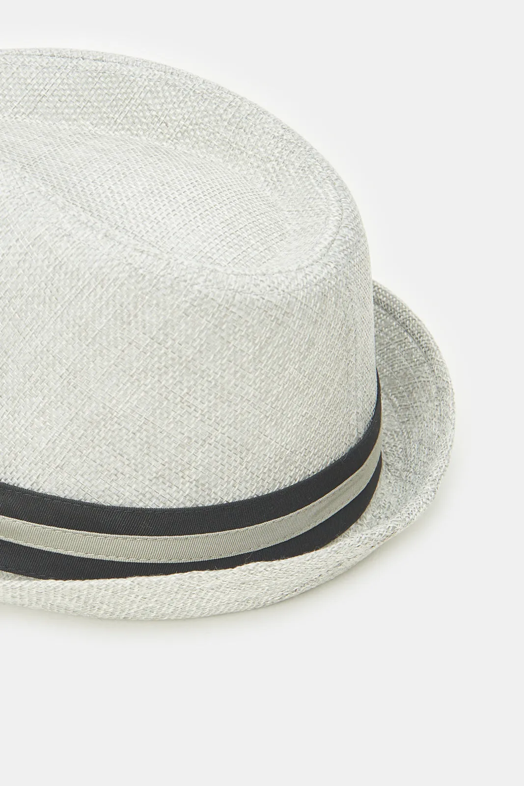 Men Grey Fedora Hats With Band sold by Redtag product image thumbnail 4