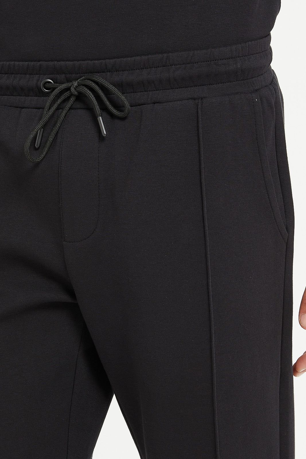 Men Black Soft Touch Jog Pants sold by Redtag product image thumbnail 4