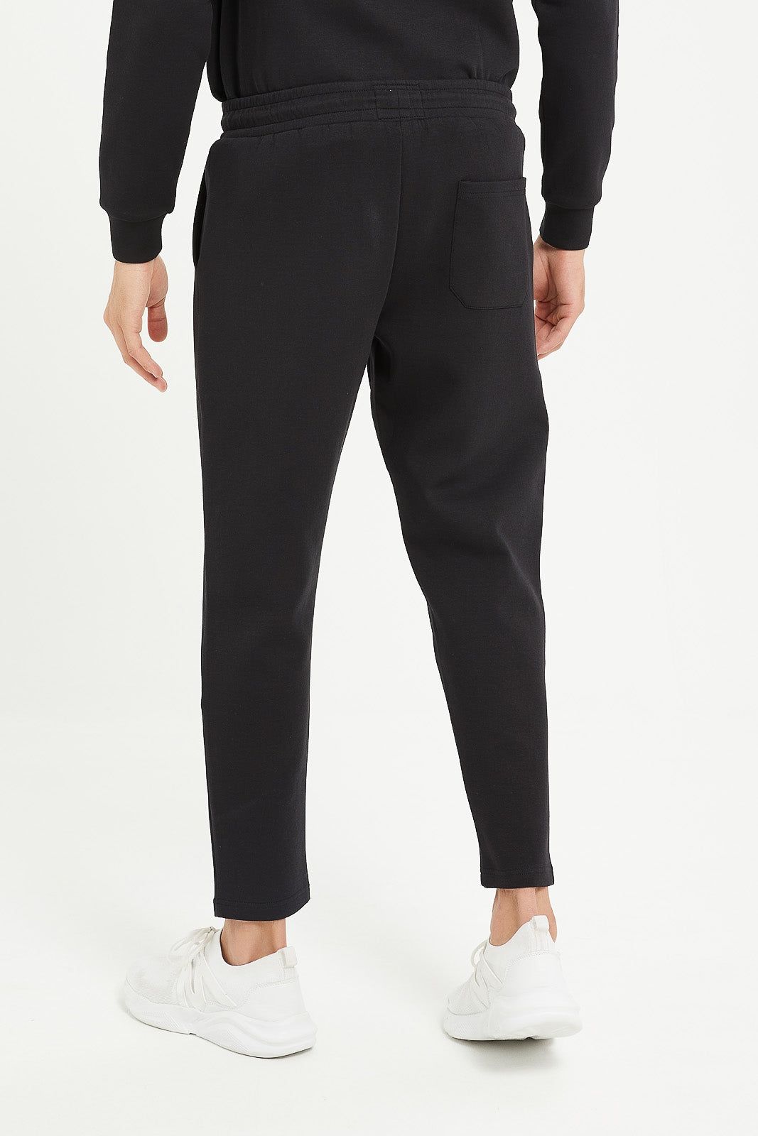 Men Black Soft Touch Jog Pants sold by Redtag product image thumbnail 3