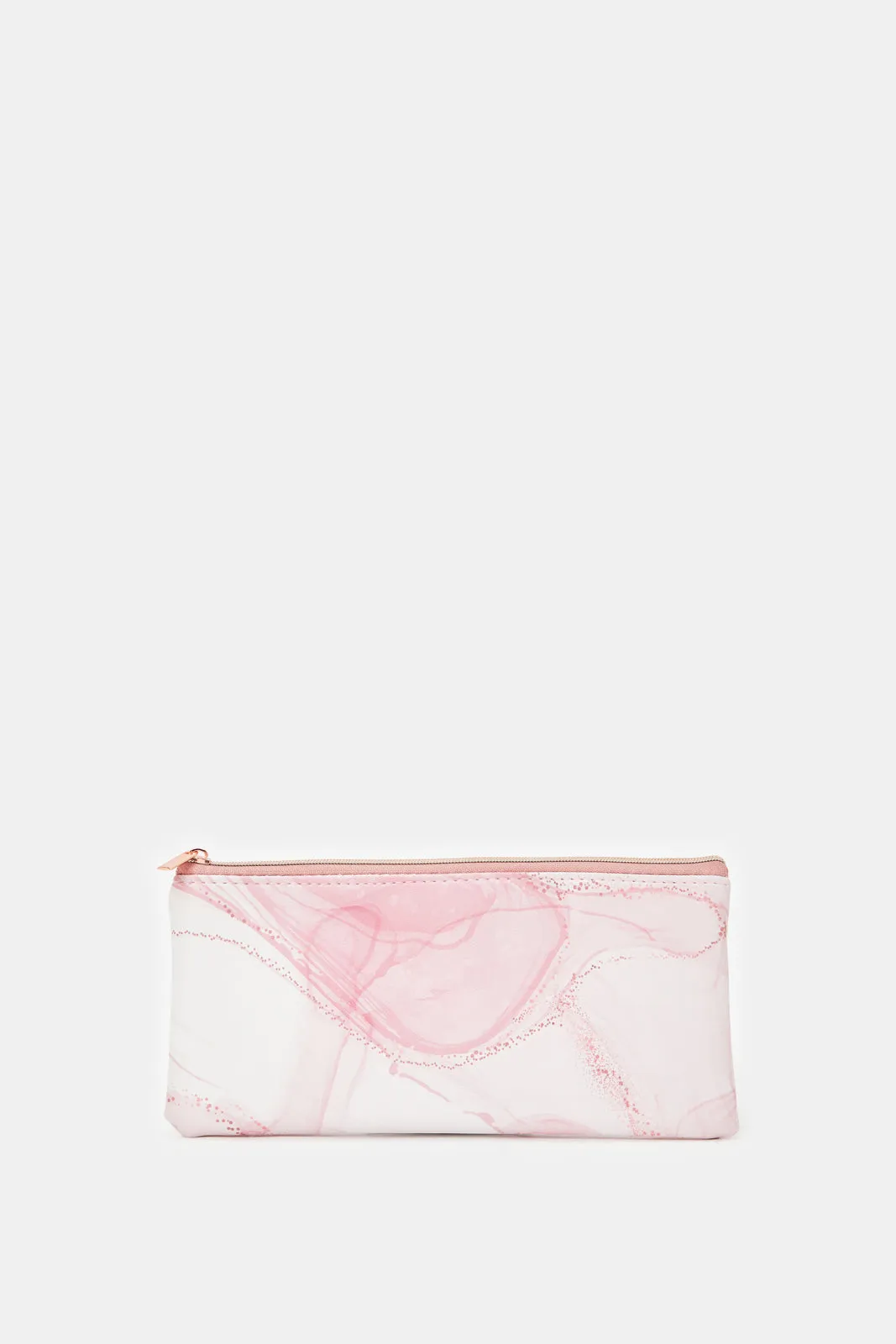 Pink And Gold Printed Pencil Case sold by Redtag