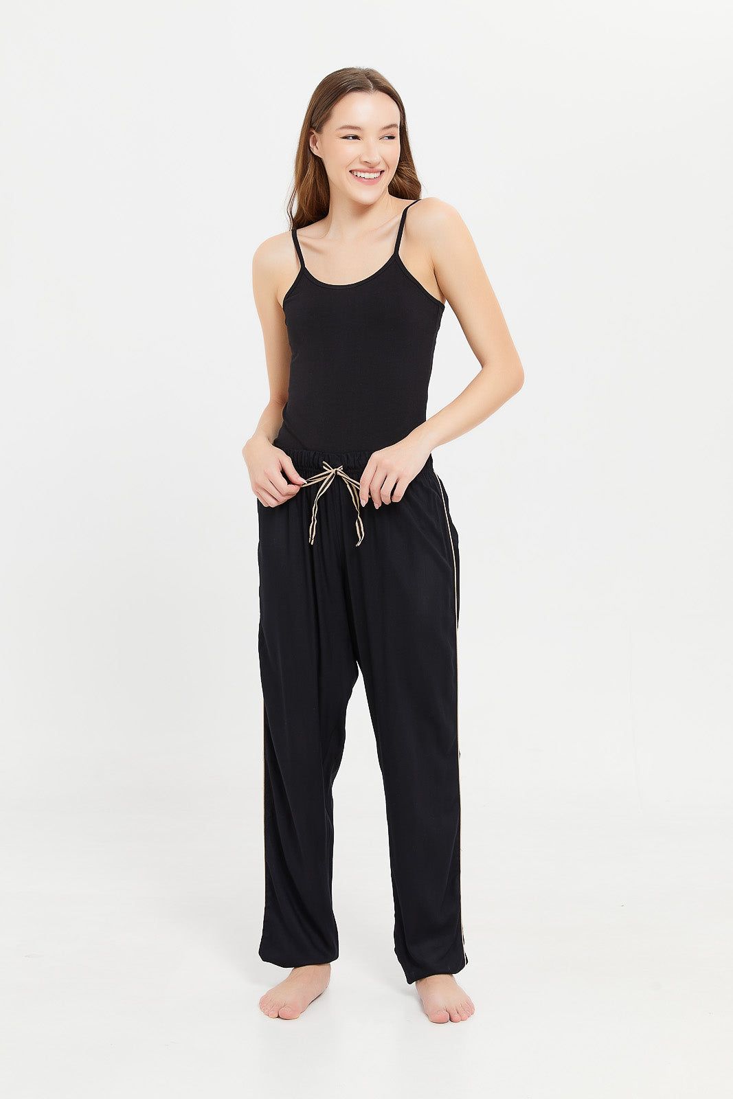 Women Black Woven Pyjama Bottom sold by Redtag product image thumbnail 2