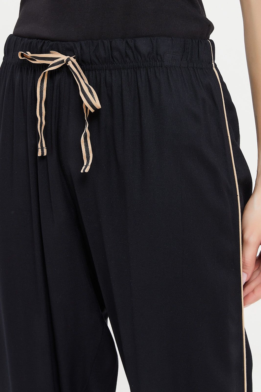 Women Black Woven Pyjama Bottom sold by Redtag product image thumbnail 4