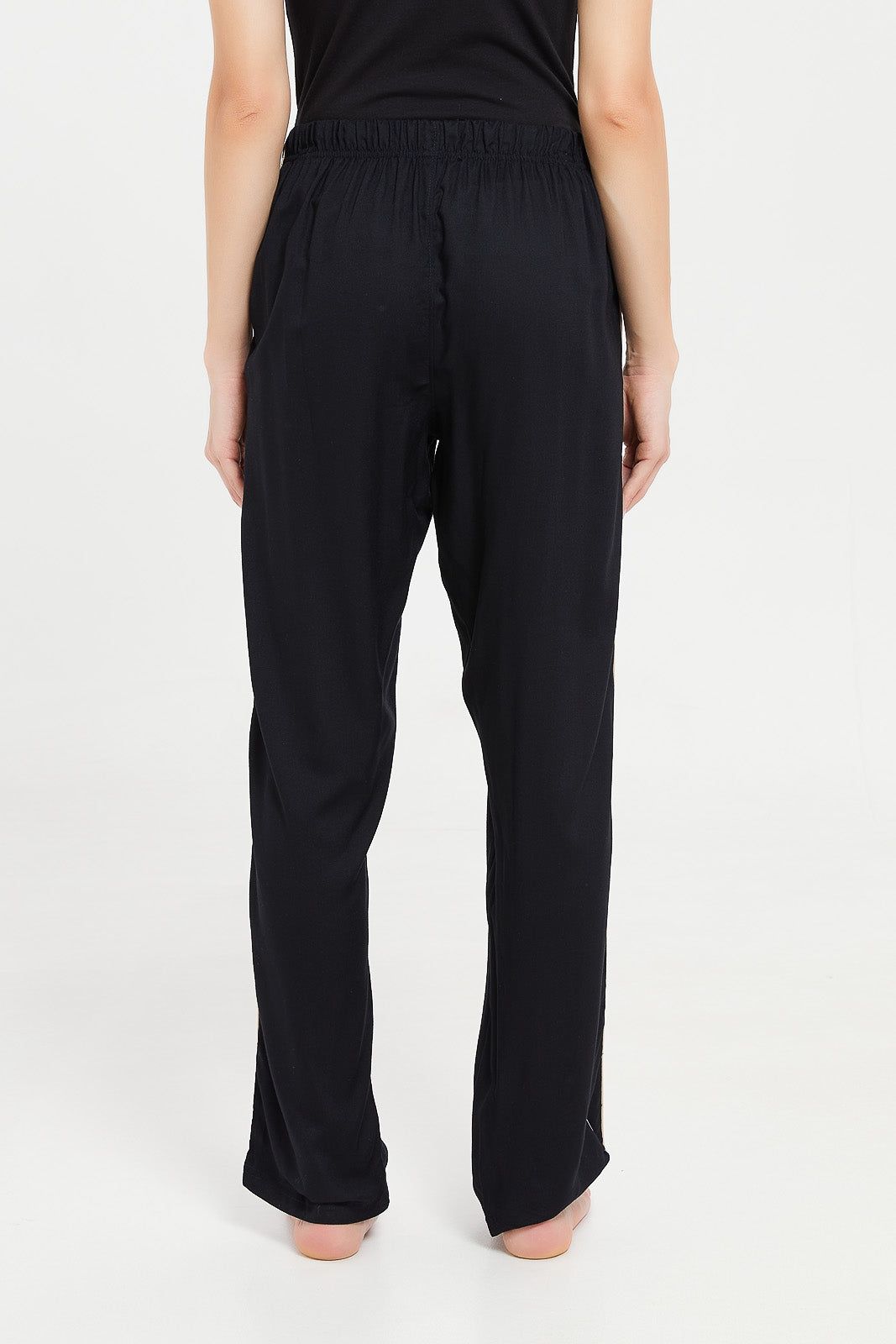 Women Black Woven Pyjama Bottom sold by Redtag product image thumbnail 3