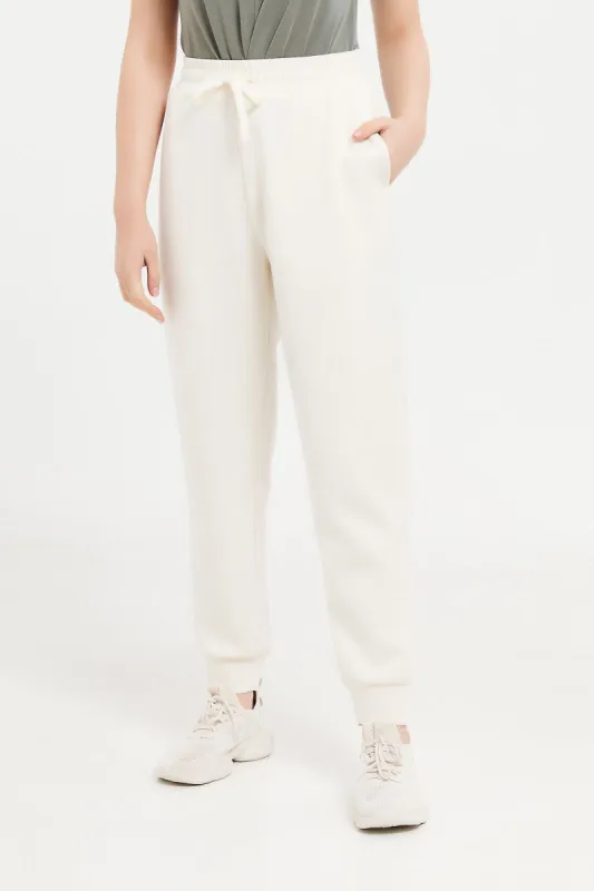 Women Ecru Relaxed Jogger sold by Redtag