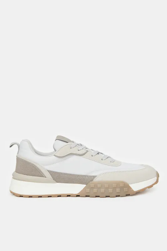 Men Grey Material Block Sneaker sold by Redtag