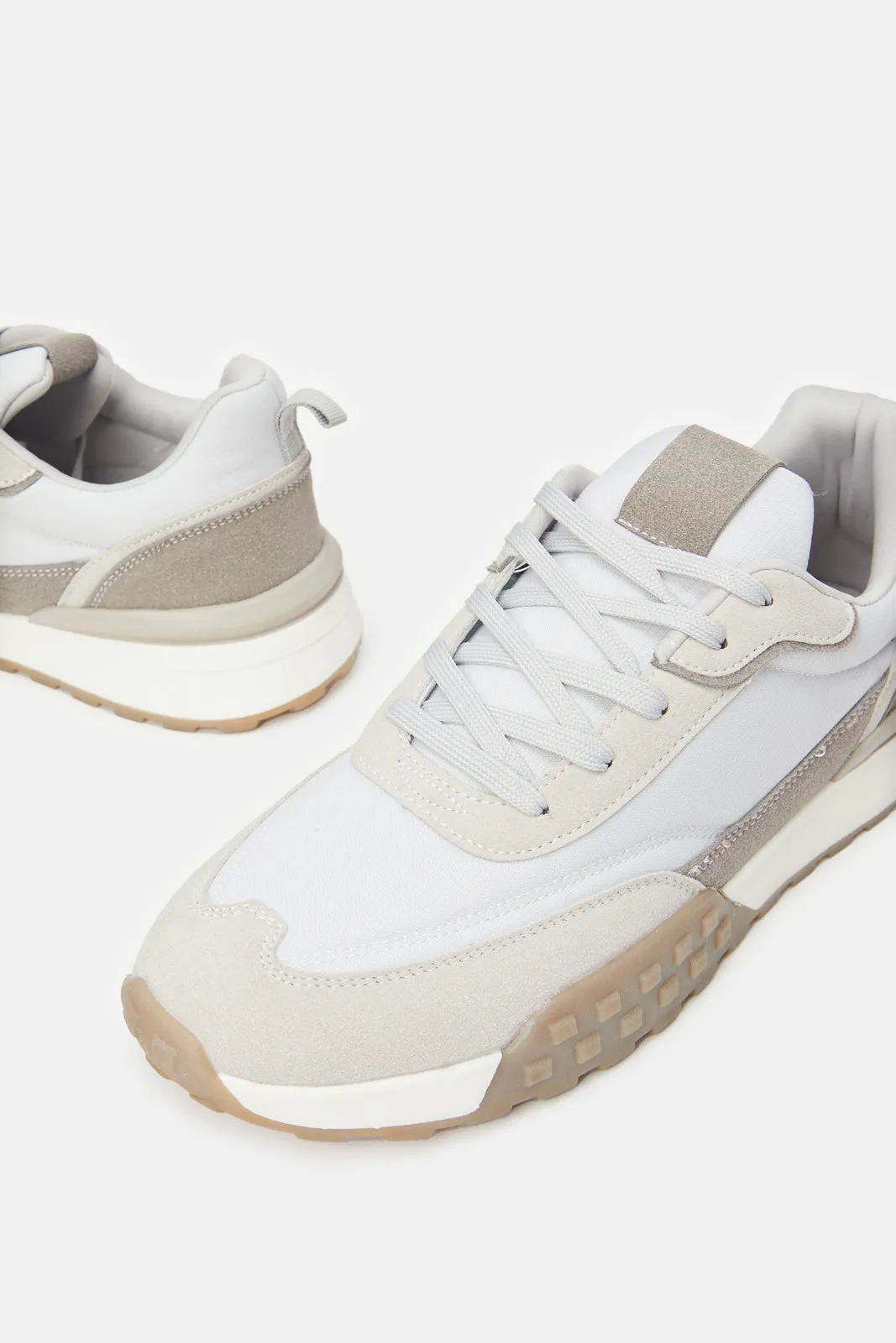 Men Grey Material Block Sneaker sold by Redtag product image thumbnail 3