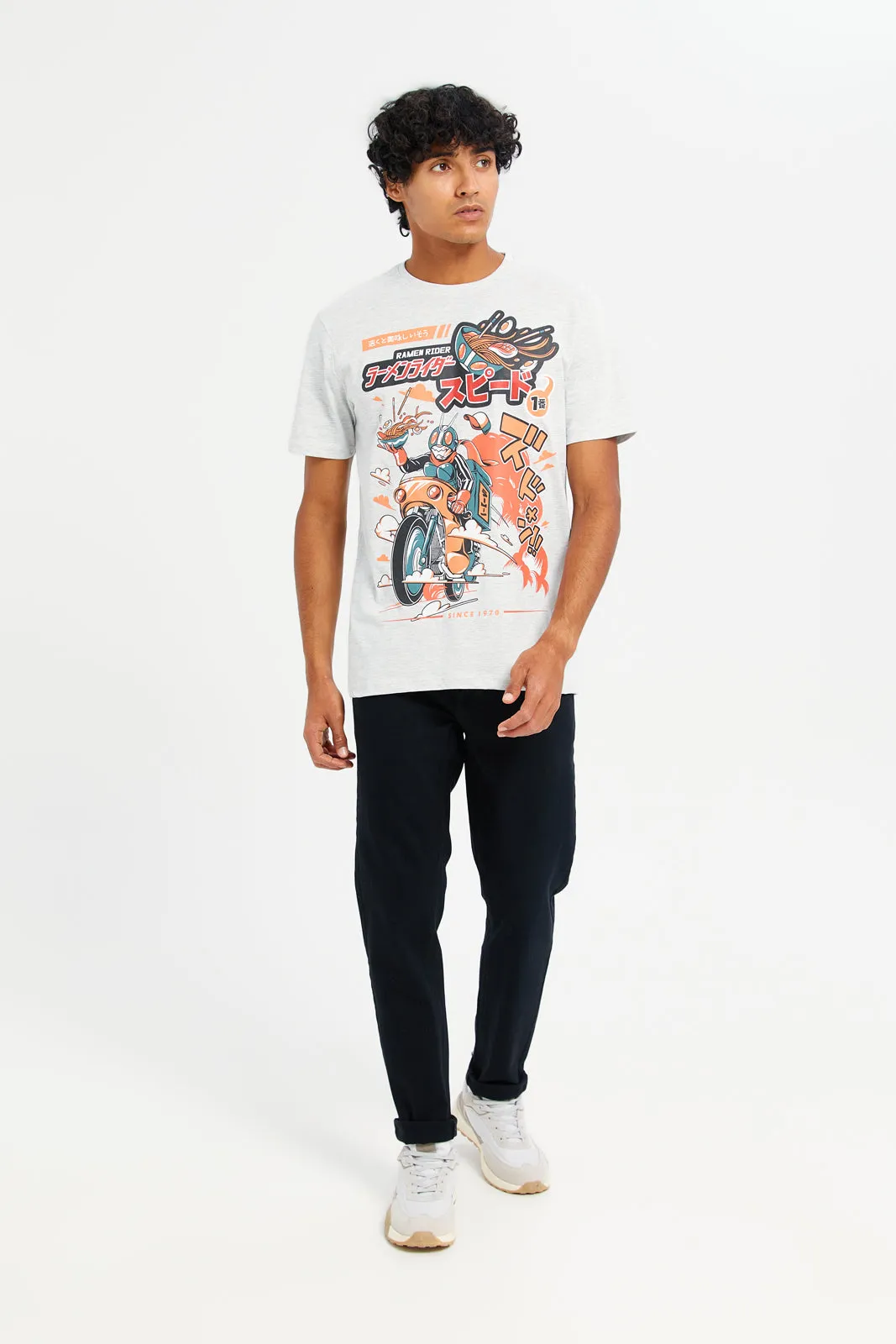 Men Ecru Graphic T-Shirt sold by Redtag product image thumbnail 2