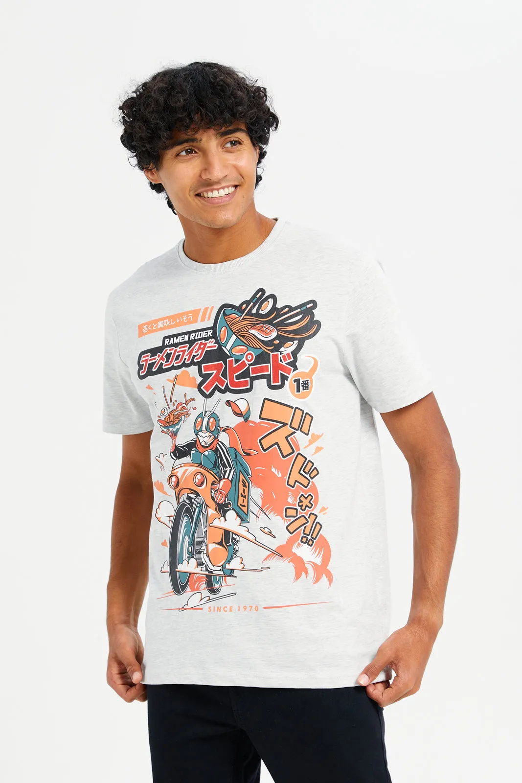Men Ecru Graphic T-Shirt sold by Redtag