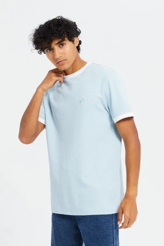 Men Blue Round Neck T-Shirt sold by Redtag