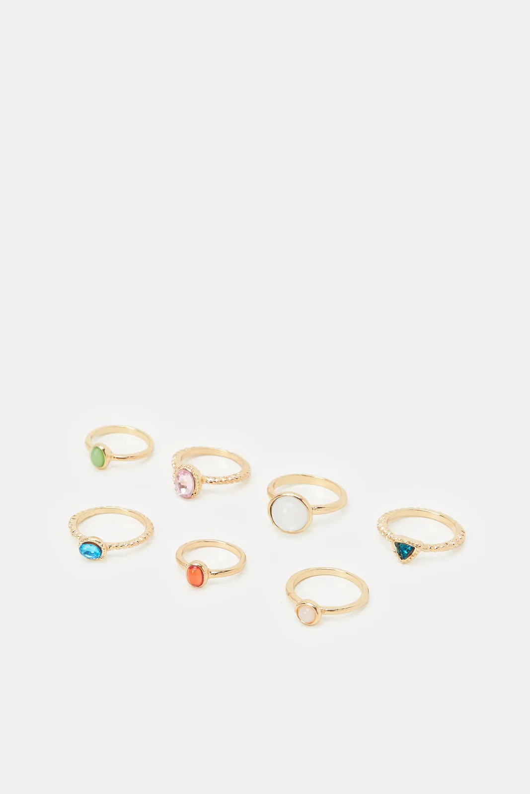 Women Gold Embellished Ring Set (7 Piece) sold by Redtag product image thumbnail 2