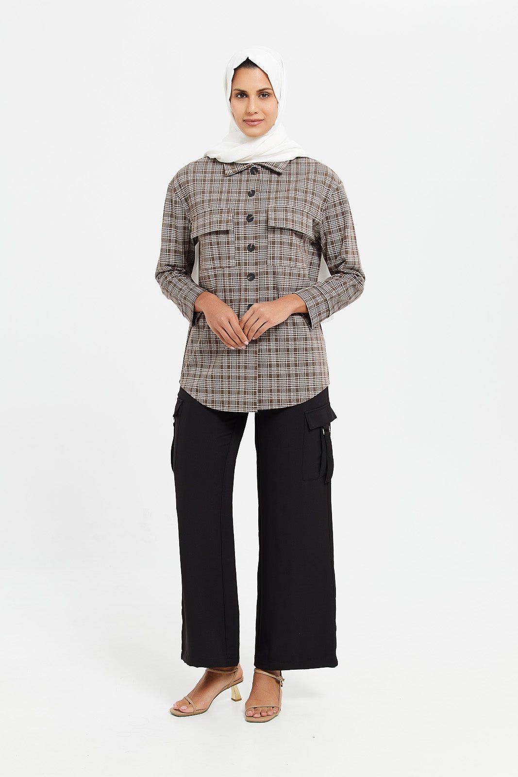 Women Black Wide Leg Cargo Trousers sold by Redtag product image thumbnail 2