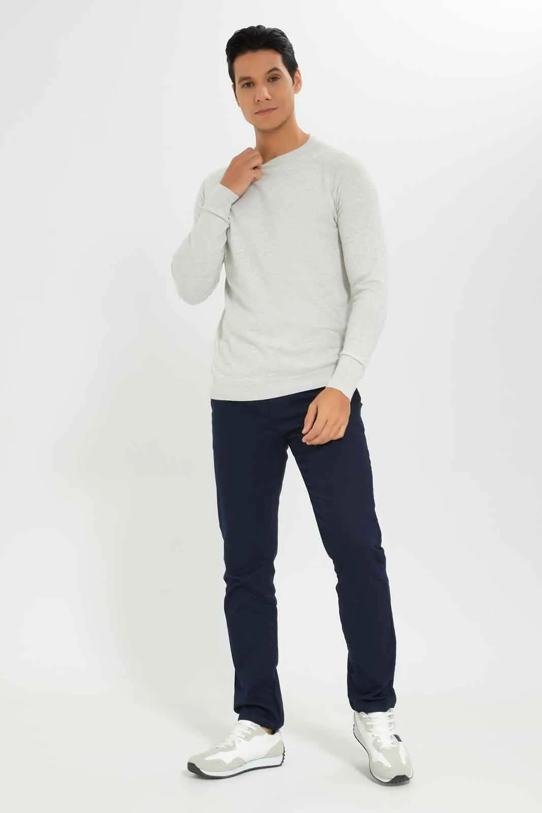 Men Navy Straight Fit Chino sold by Redtag product image thumbnail 2