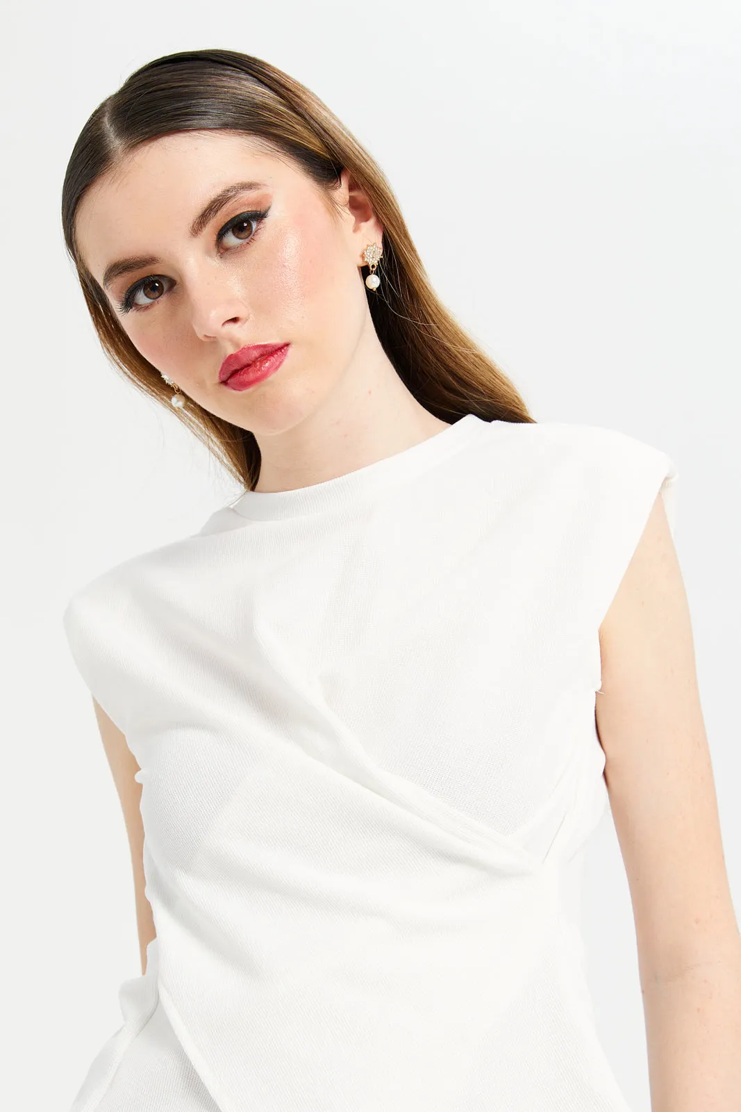 Women Ivory Textured Top sold by Redtag product image thumbnail 4