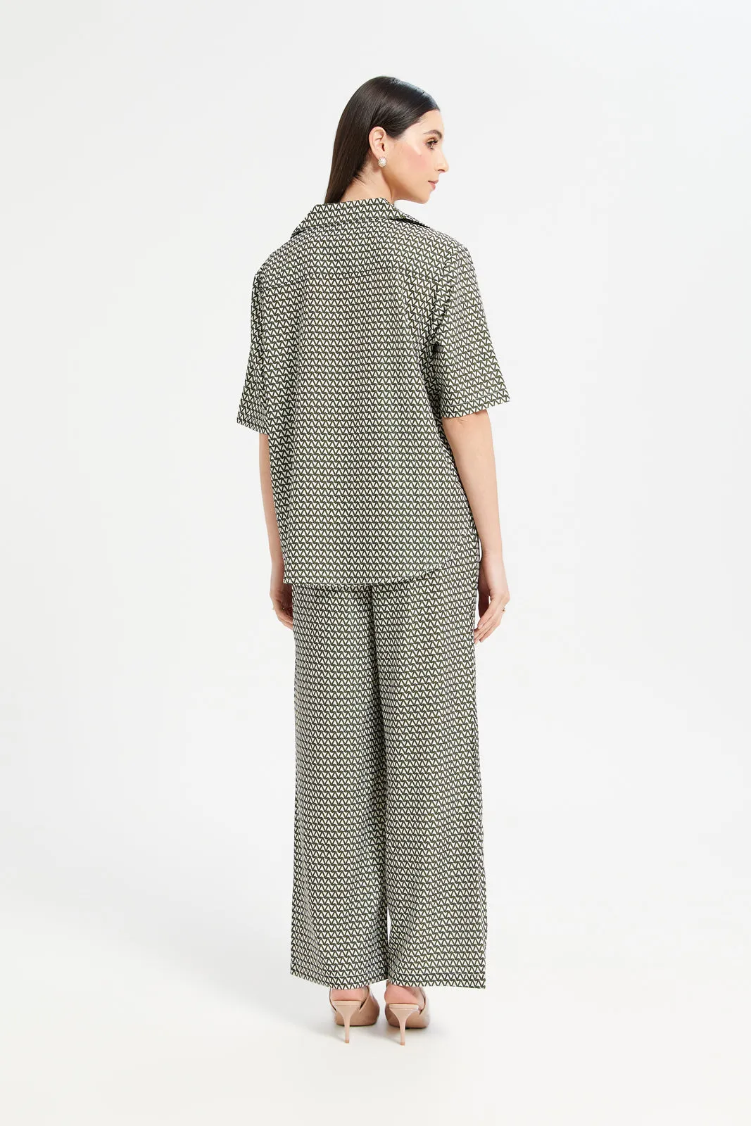 Women Beige Geometric Printed Shirt sold by Redtag product image thumbnail 3