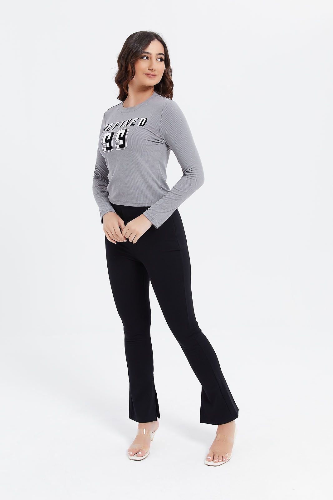 Women Grey Printed T-Shirt sold by Redtag product image thumbnail 2