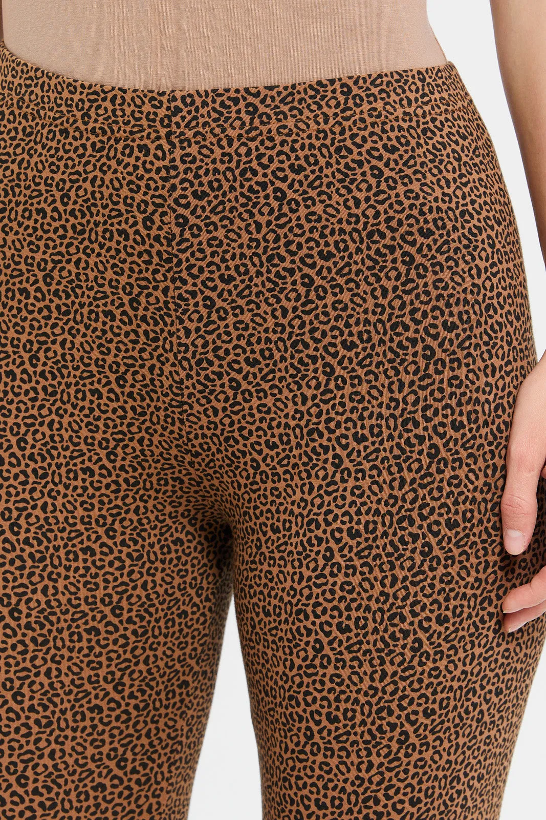 Women Brown Printed Leggings sold by Redtag product image thumbnail 3
