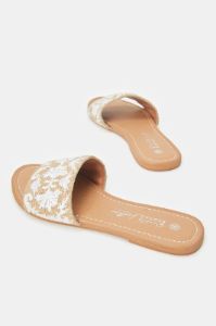 Women Beige Embroidered Mule sold by Redtag