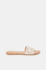 Women Beige Embroidered Mule sold by Redtag