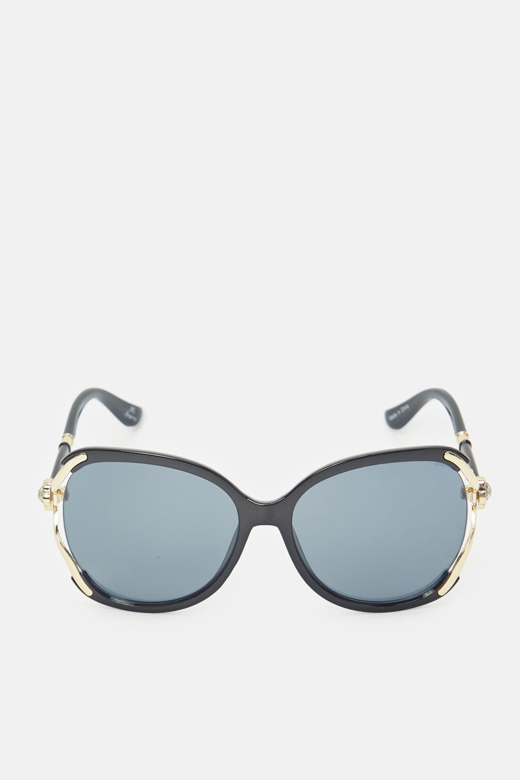 Women Black Embellished Oversized Sunglasses sold by Redtag